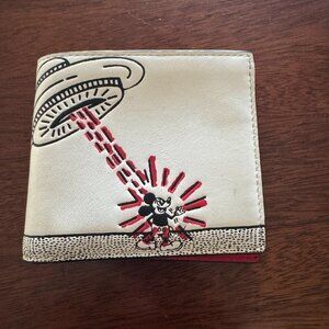 Disney Mickey Mouse X Keith Haring Double Billfold Wallet  Perfect Condition